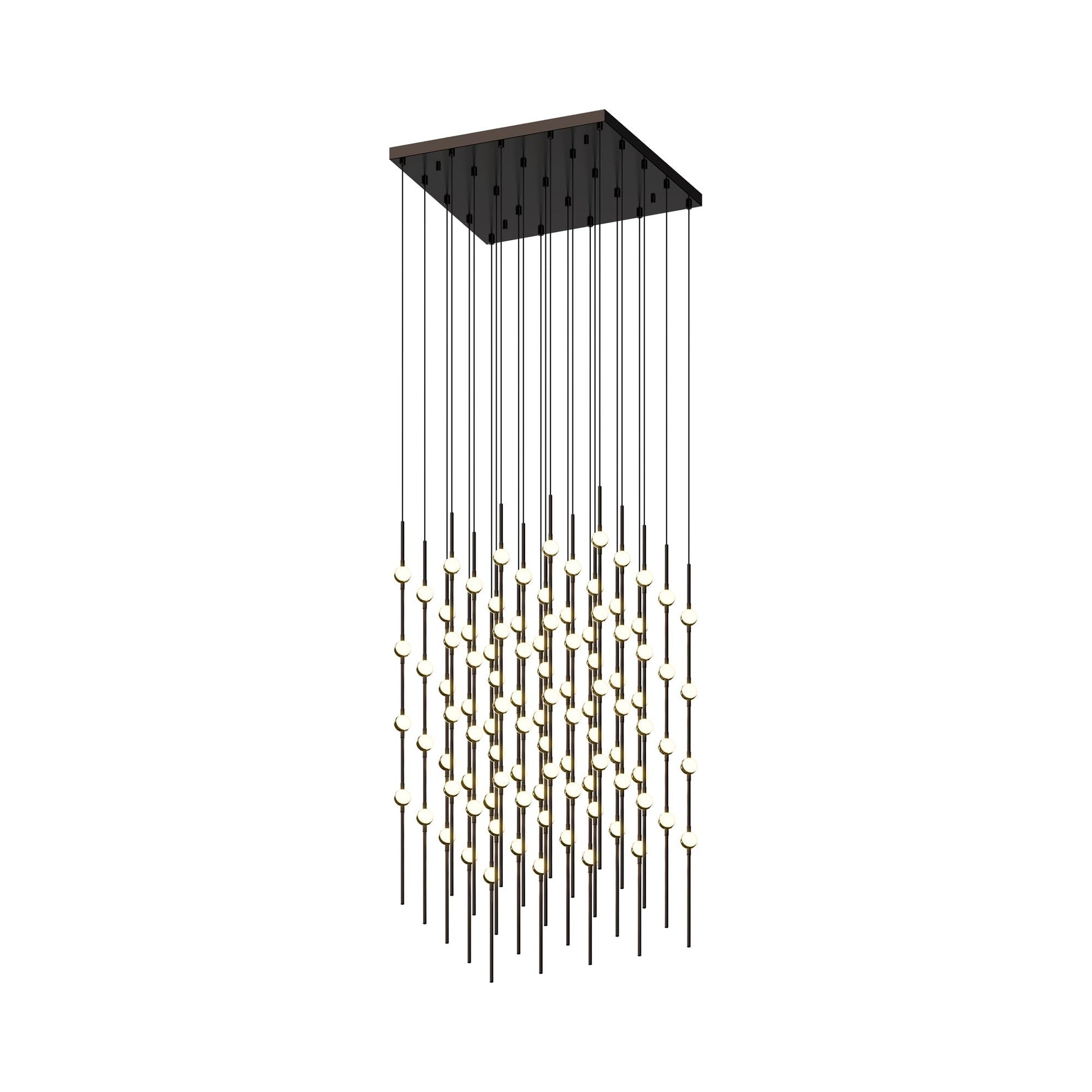 Constellation® Cosmic Cube LED Pendant Light in Espresso Black/White (100-Light).