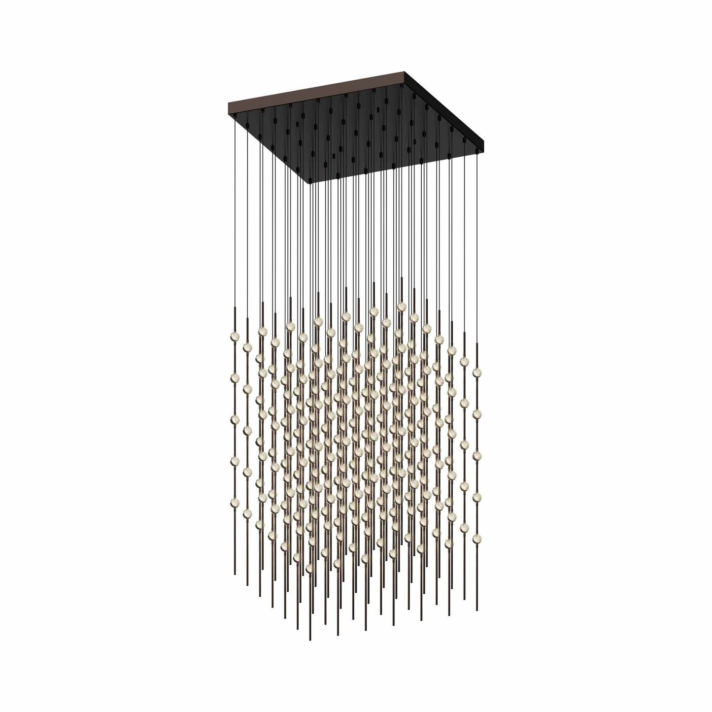 Constellation® Cosmic Cube LED Pendant Light in Espresso Black/Clear (245-Light).