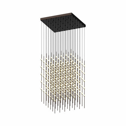 Constellation® Cosmic Cube LED Pendant Light in Espresso Black/White (245-Light).