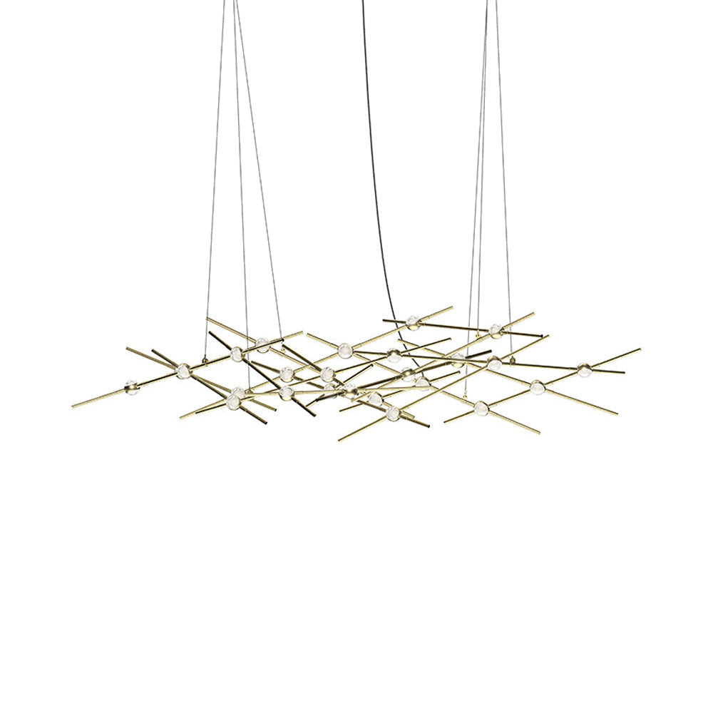 Constellation® Ursa Minor LED Pendant Light in Satin Brass/Clear.