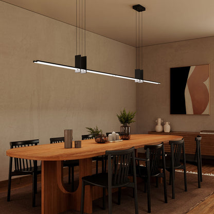 Fino Duo LED Pendant Light in dining room.