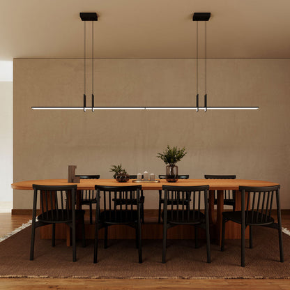 Fino Duo LED Pendant Light in dining room.