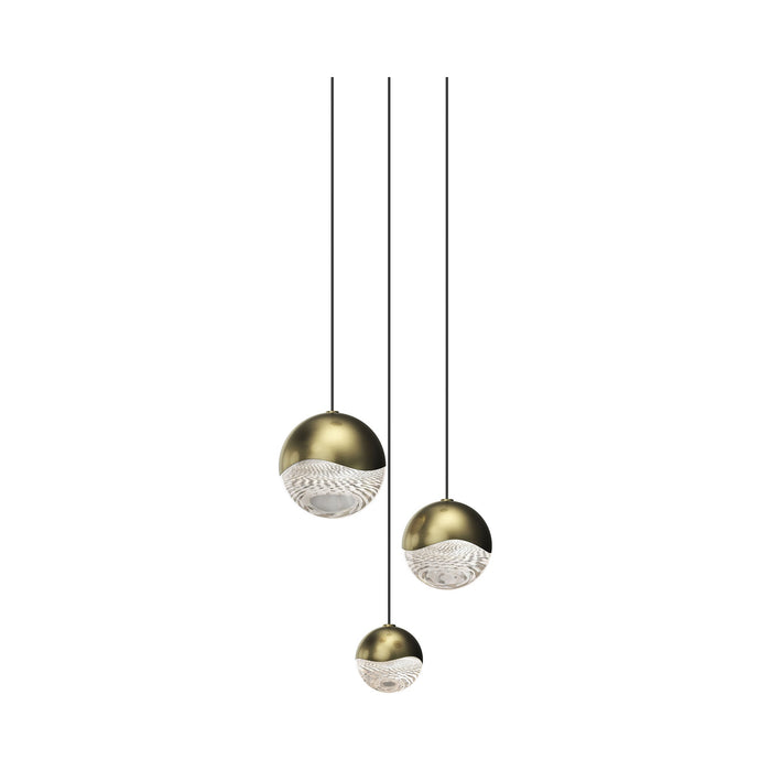 Grapes® LED Multipoint Pendant Light in Brass/Round/Assorted (3-Light).