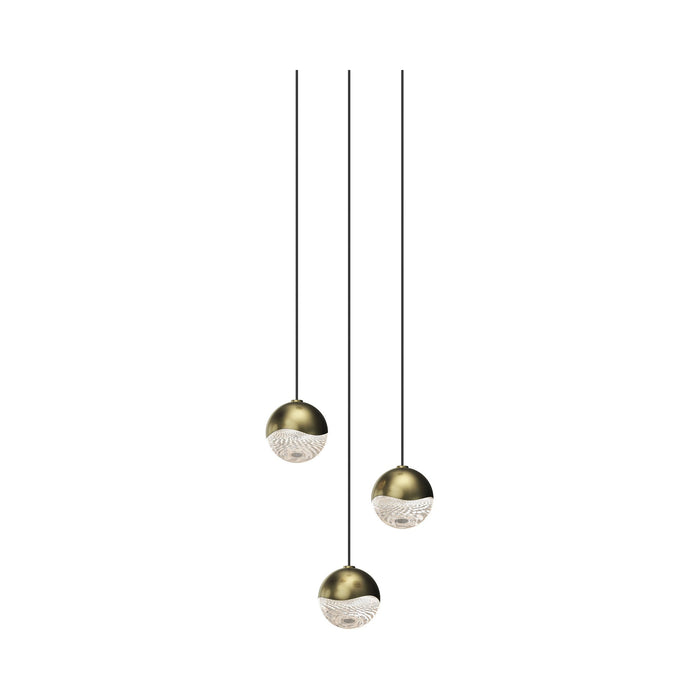 Grapes® LED Multipoint Pendant Light in Brass/Round/Small (3-Light).