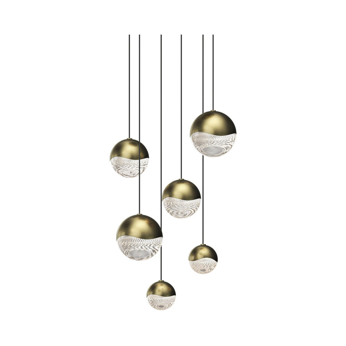 Grapes® LED Multipoint Pendant Light in Brass/Round/Assorted (6-Light).