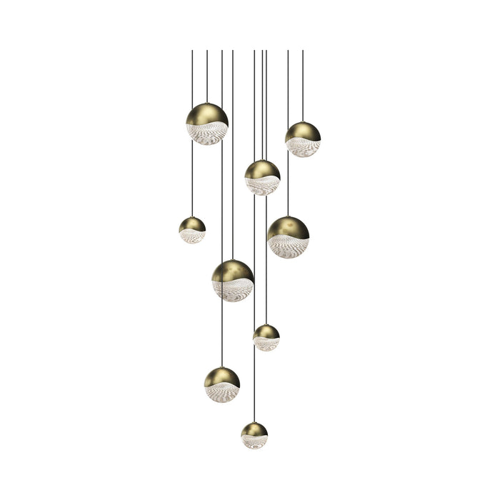Grapes® LED Multipoint Pendant Light in Brass/Round/Assorted (9-Light).