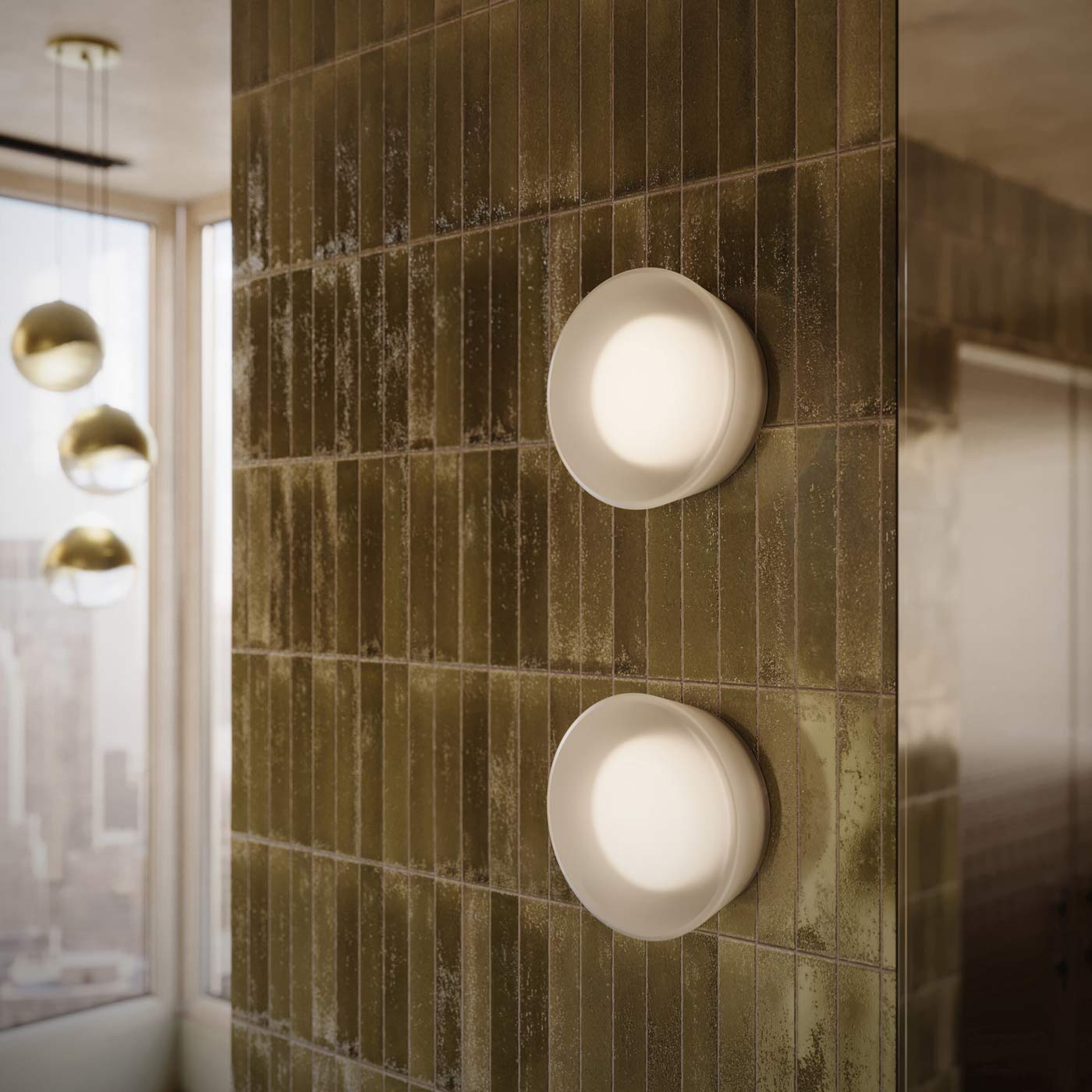 Grapes® LED Multipoint Pendant Light in bathroom.