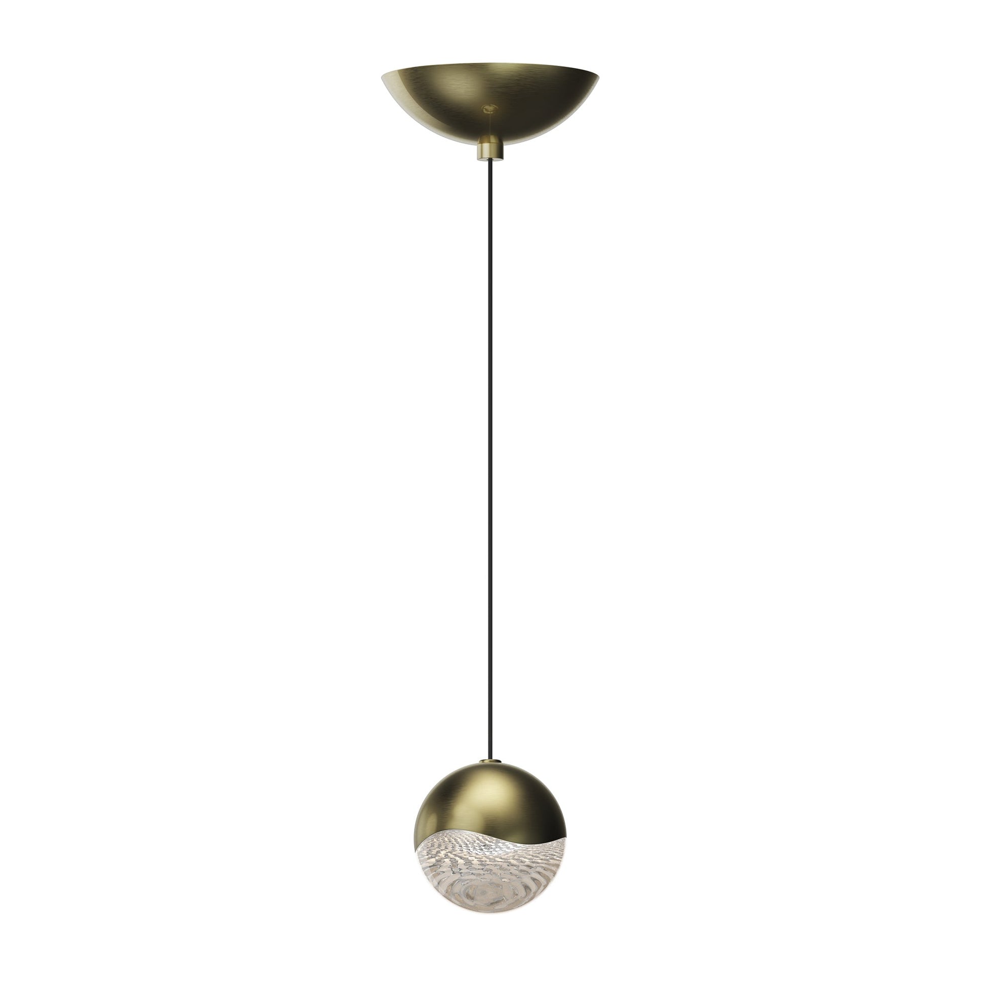 Grapes® LED Pendant Light in Dome/Brass (Medium).