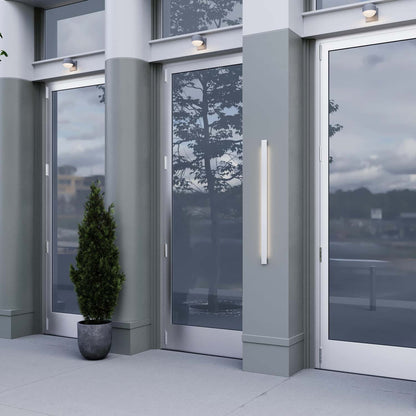 Lithe Outdoor LED Wall Light in Outside Area.