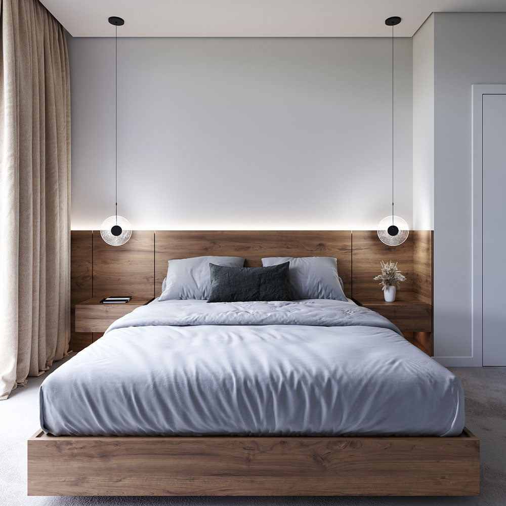 Meclisse™ LED Pendant Light in bedroom.