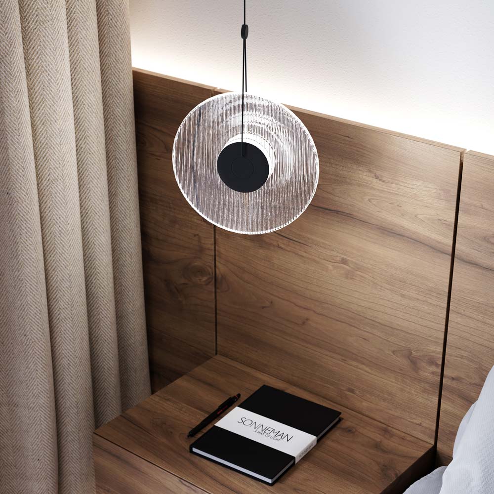 Meclisse™ LED Pendant Light in bedroom.