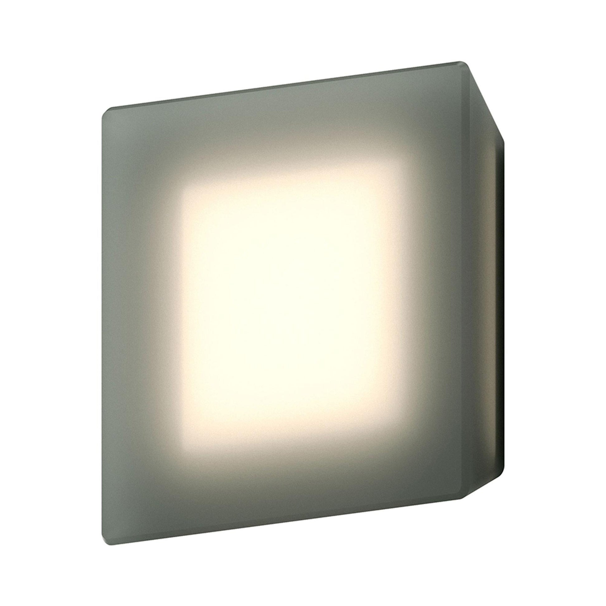 Mist LED Wall Light in Moss Etched Glass.