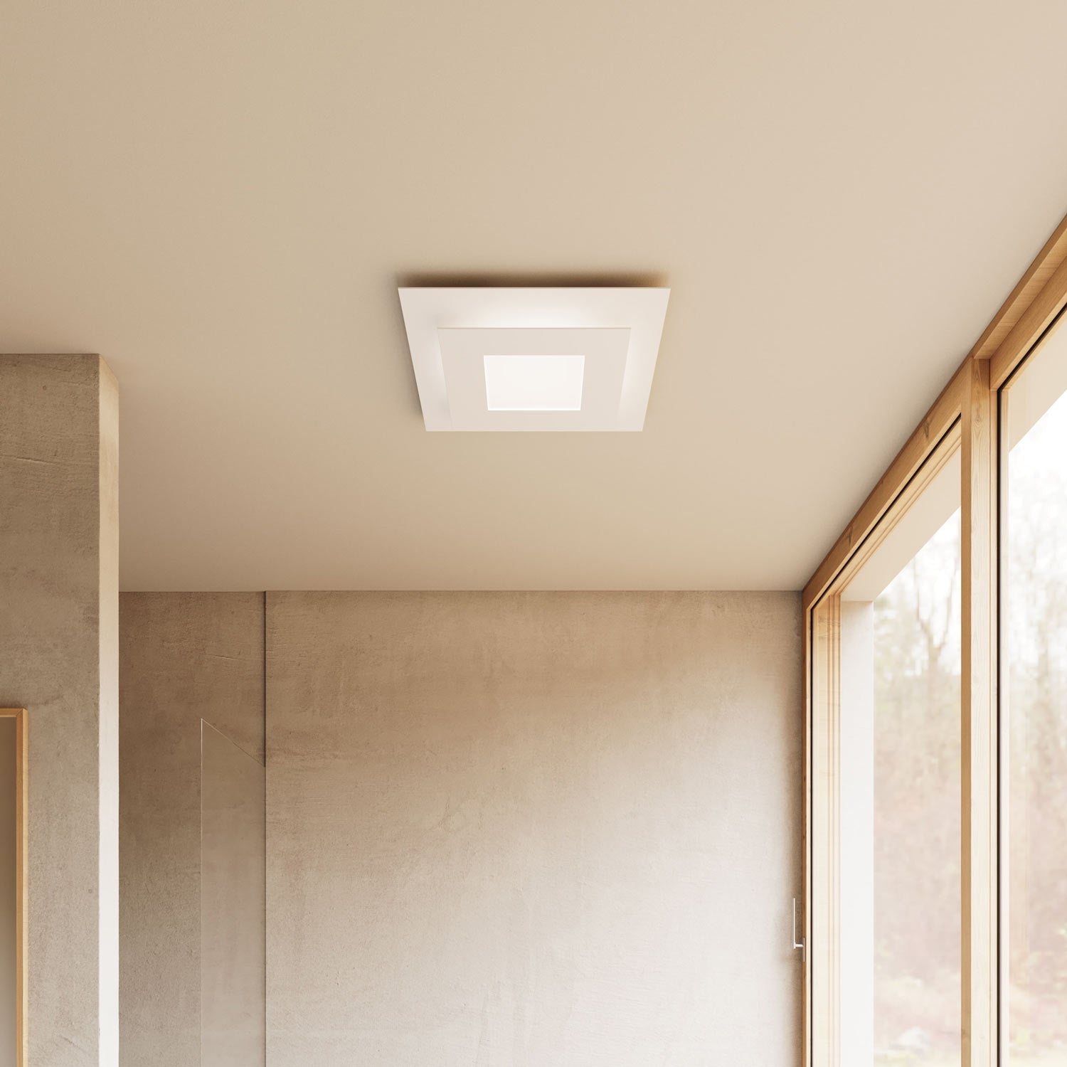 Offset™ Square LED Flush Mount Ceiling Light in Detail.