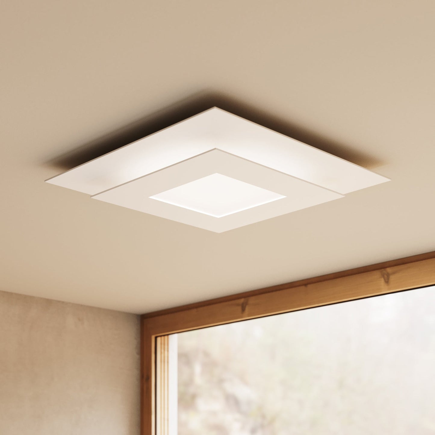Offset™ Square LED Flush Mount Ceiling Light in Detail.