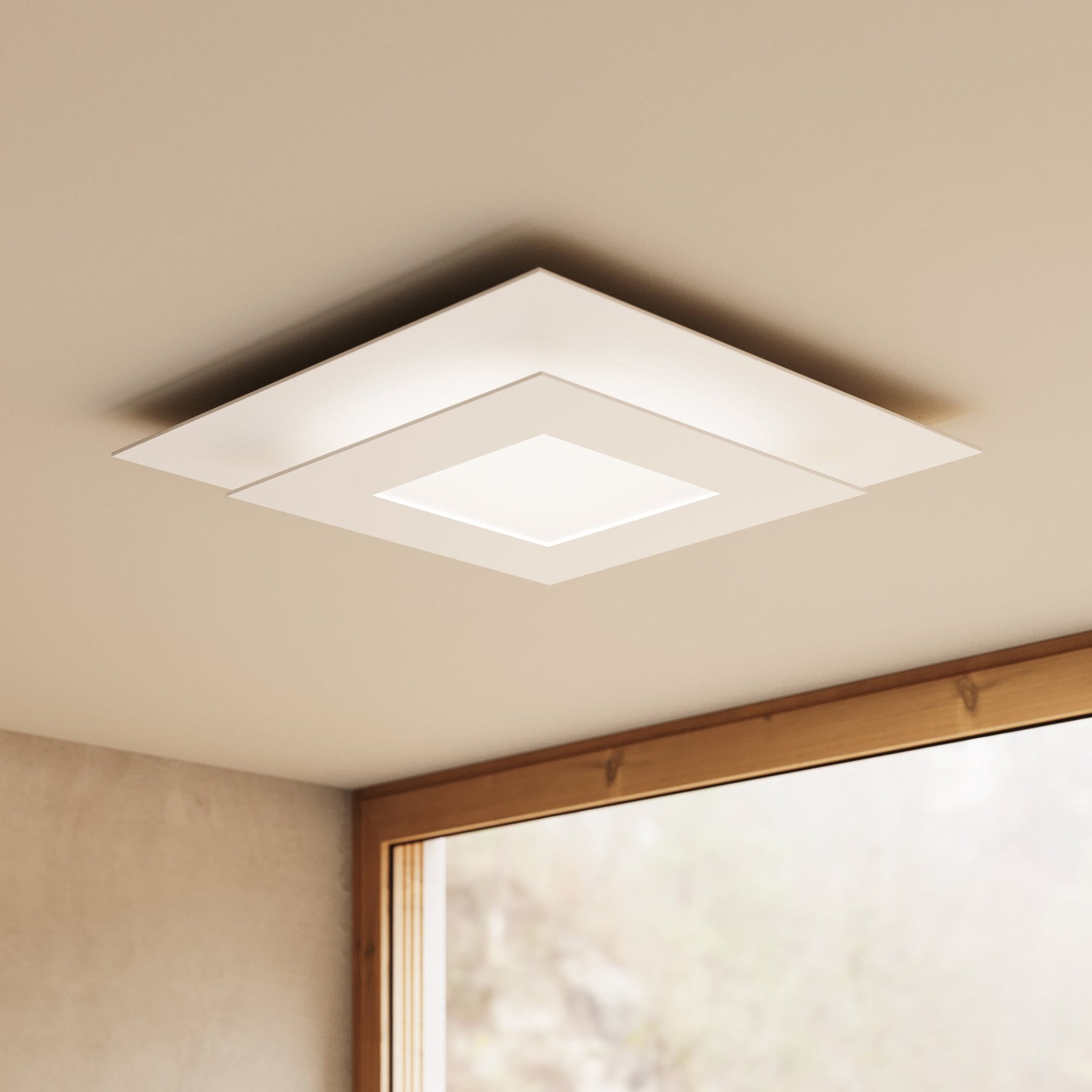 Offset™ Square LED Flush Mount Ceiling Light in Detail.