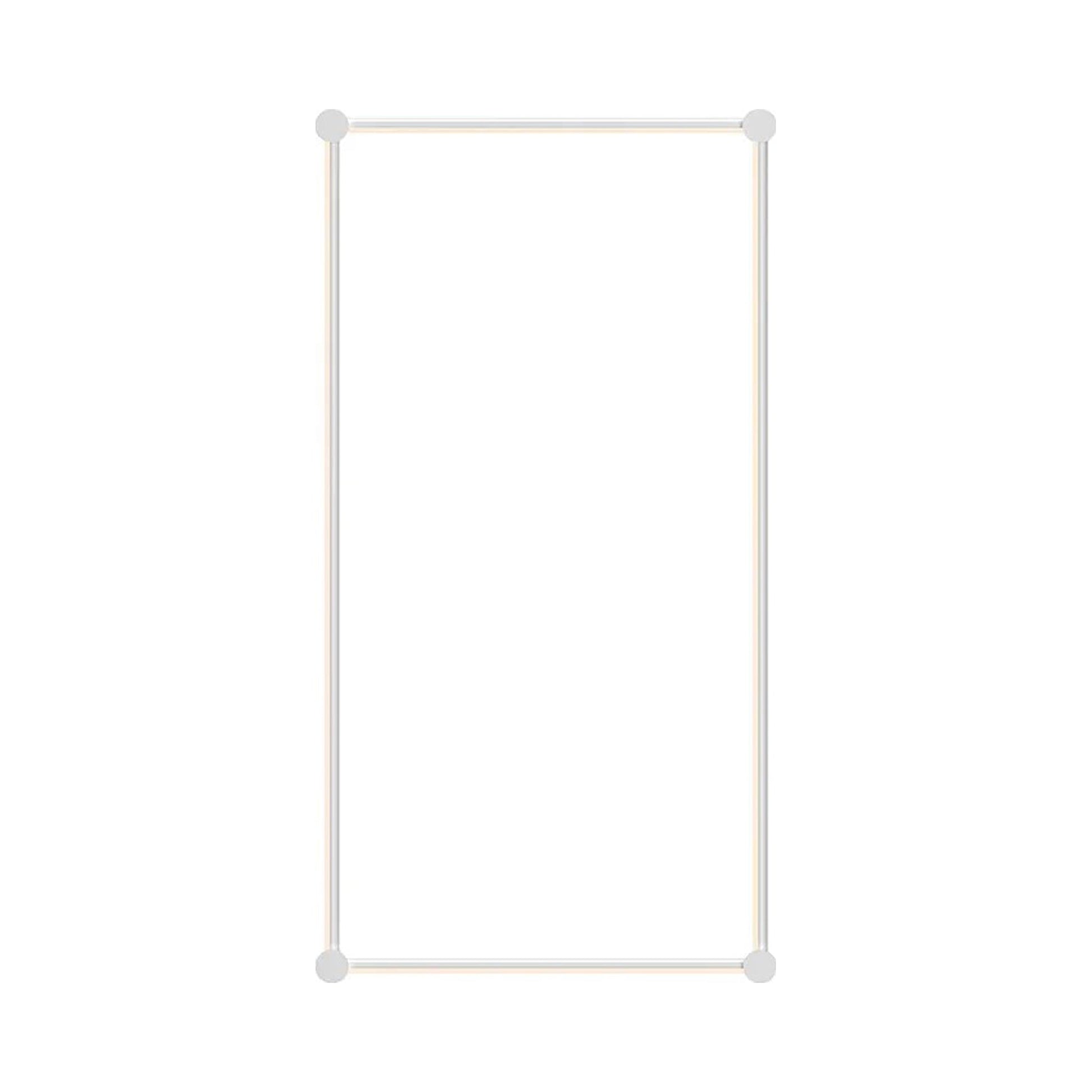 Purolinear 360™ Rectangle LED Wall Light in Satin White.