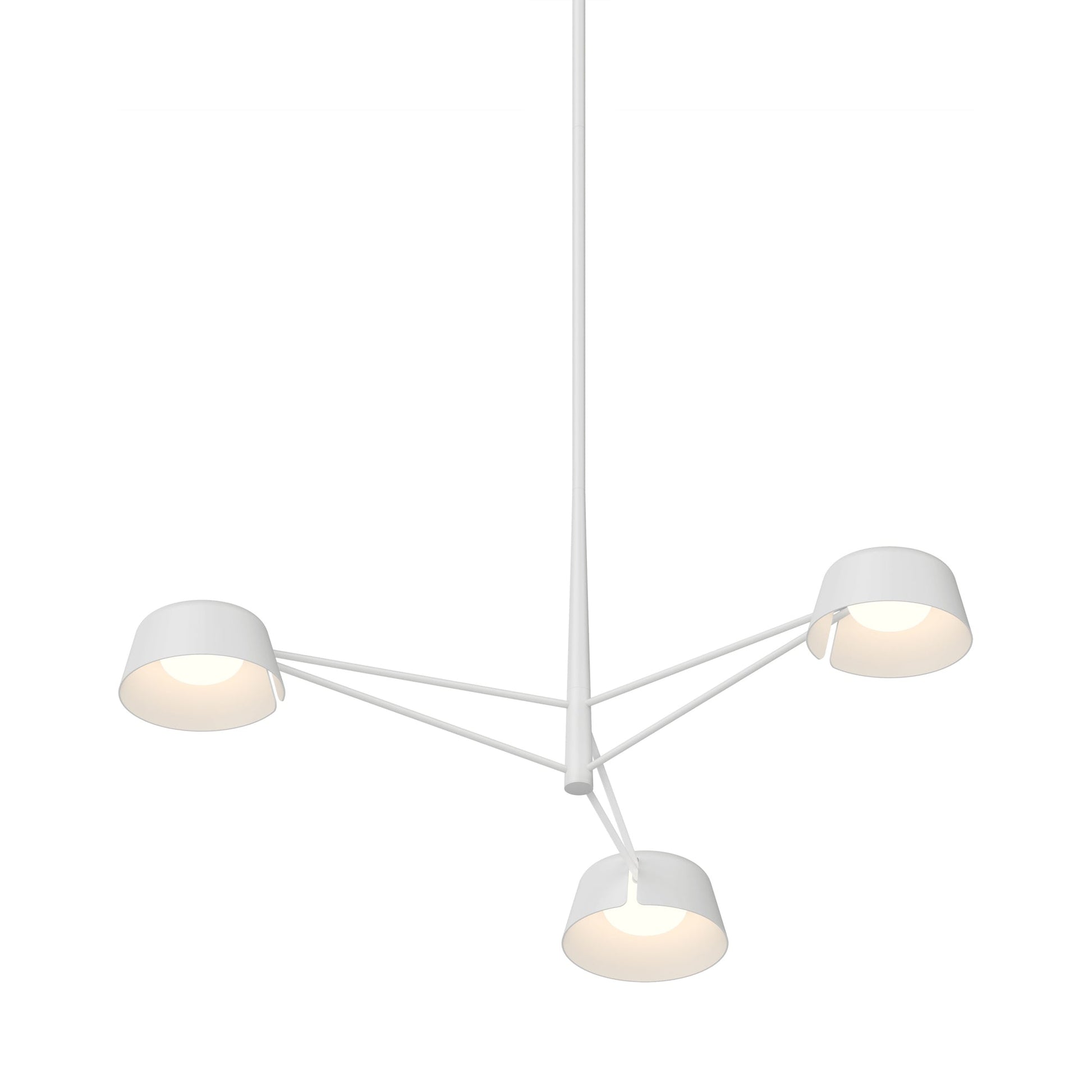 Ray LED Chandelier in Warm Gray (Warm Gray/3-Light).