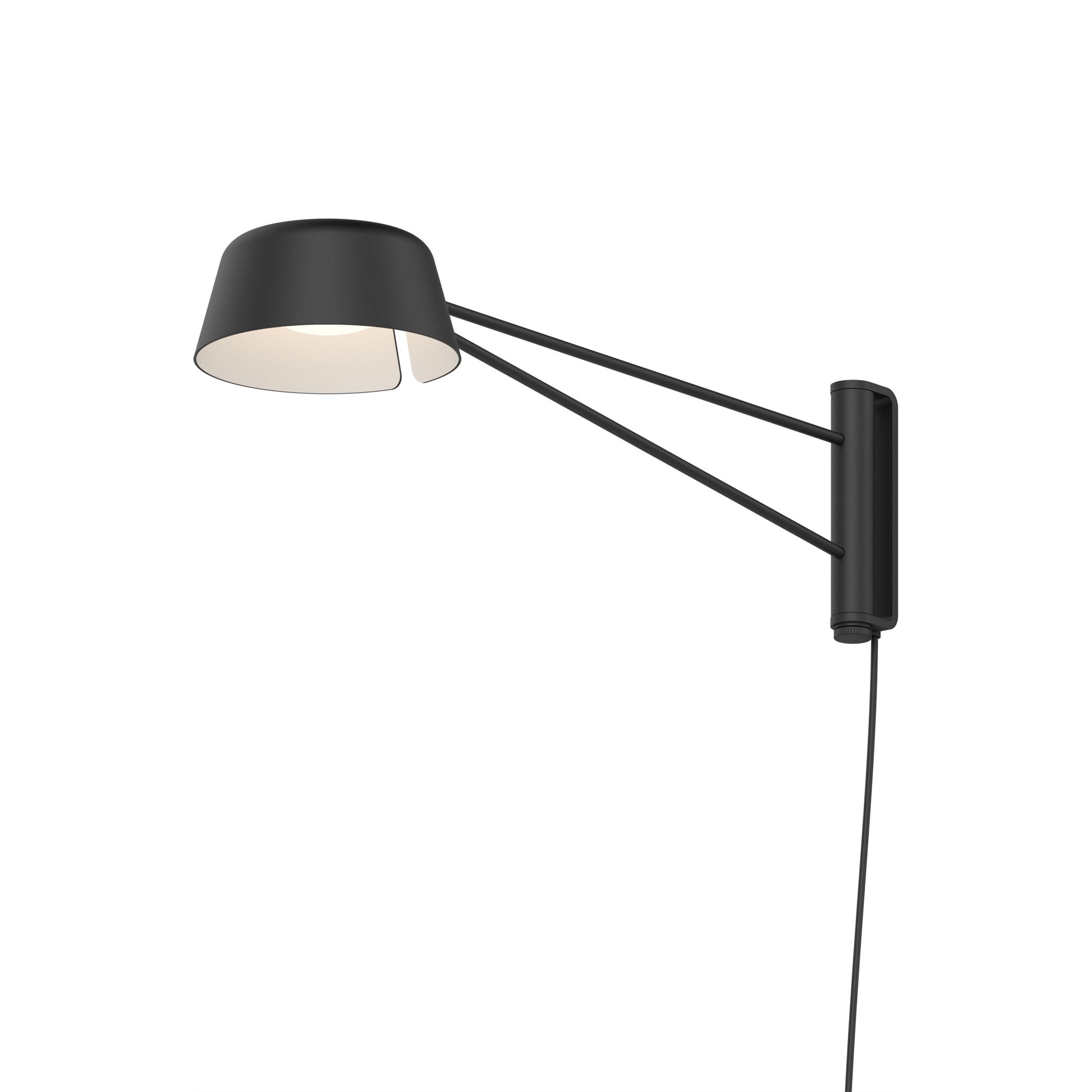 Ray LED Wall Light in Satin Black (Satin Black/Short).