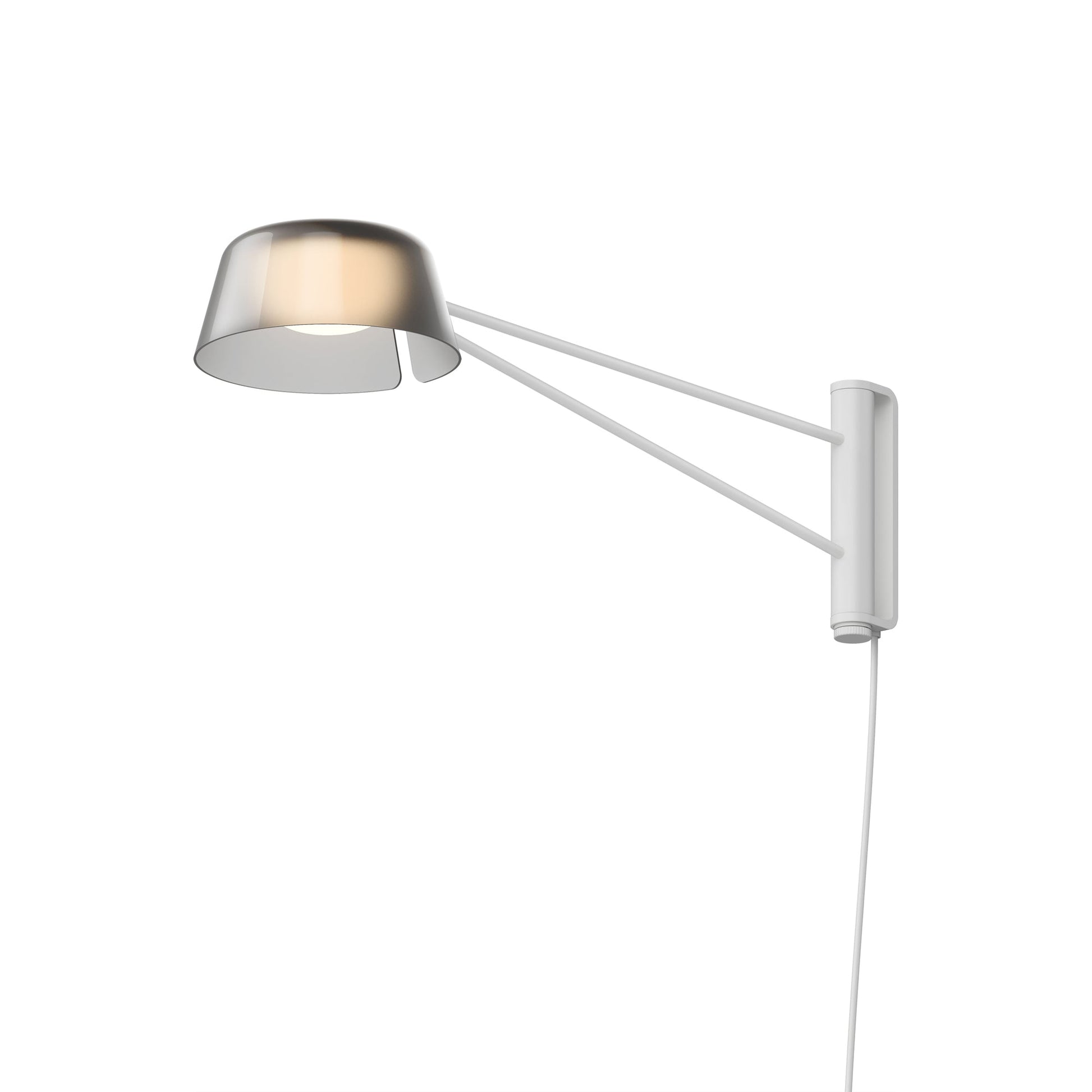 Ray LED Wall Light in Warm Gray (Smoked Etched/Short).