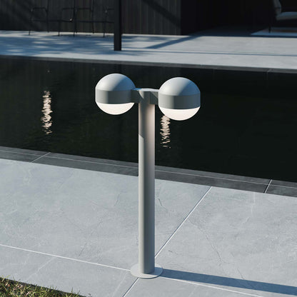 Reals Dome Cap LED Double Bollard Outside Area.