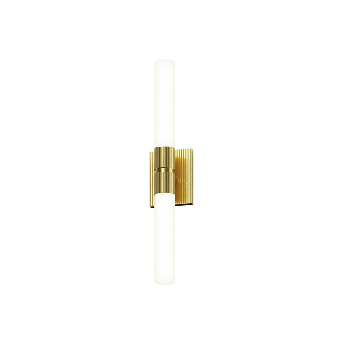 Scepter LED Bath Wall Light in Satin Brass (Small).