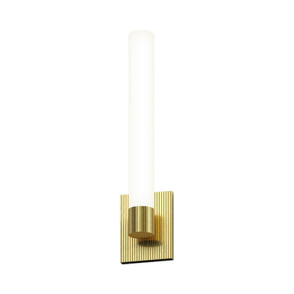 Scepter LED Wall Light in Satin Brass.
