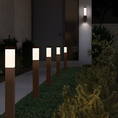 Square Column™ Outdoor LED Wall Light Outside Area.