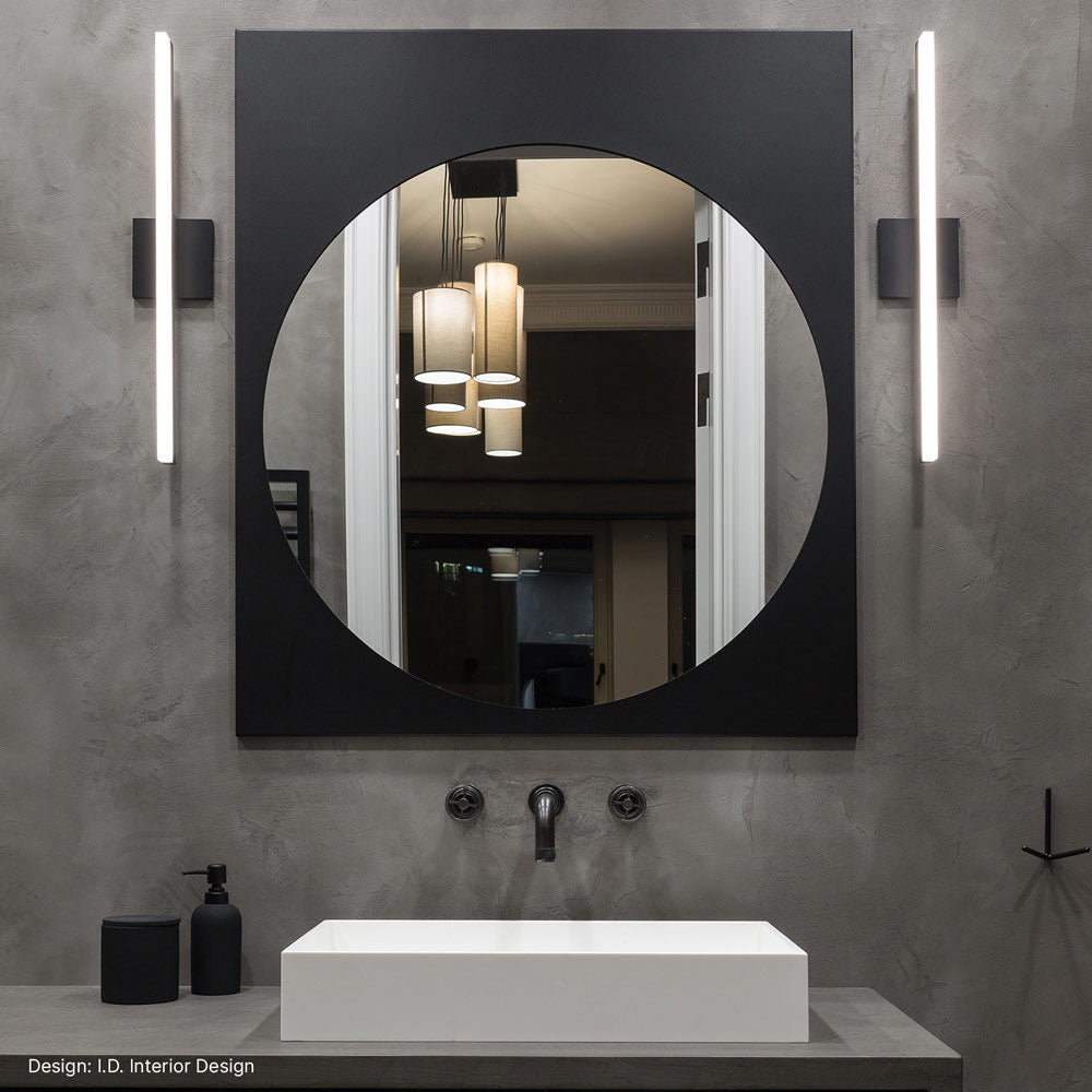 Stiletto LED Bath Vanity Light in bathroom.