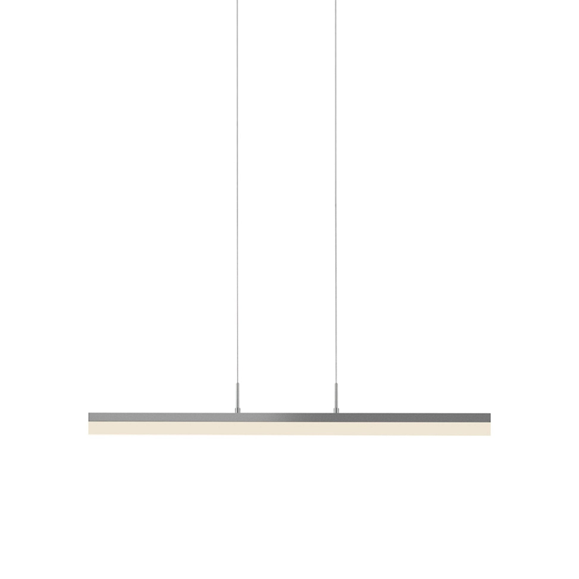 Stiletto LED Pendant Light in Bright Satin Aluminum (Small).