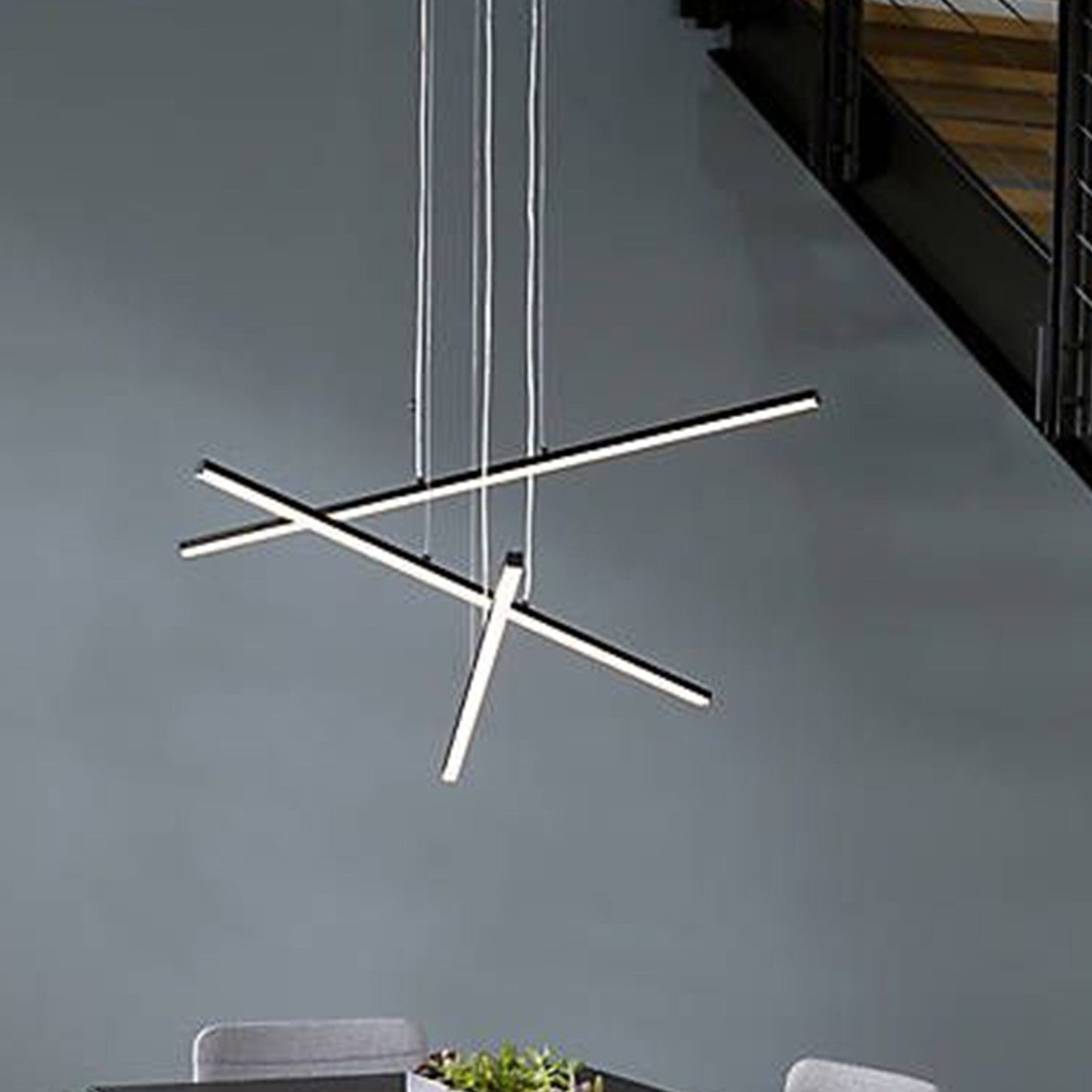 Stix LED Pendant Light in dining room.