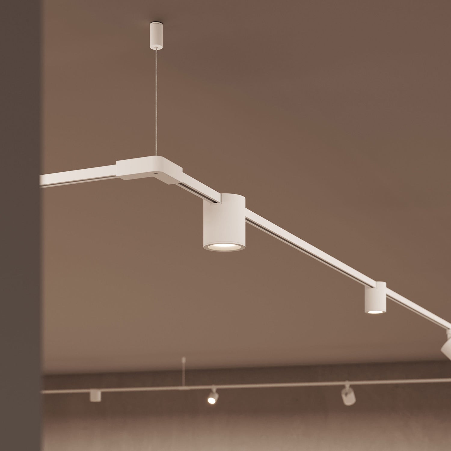 Suspenders® 1-Tier Path Square Cylinder LED Chandelier in Detail.