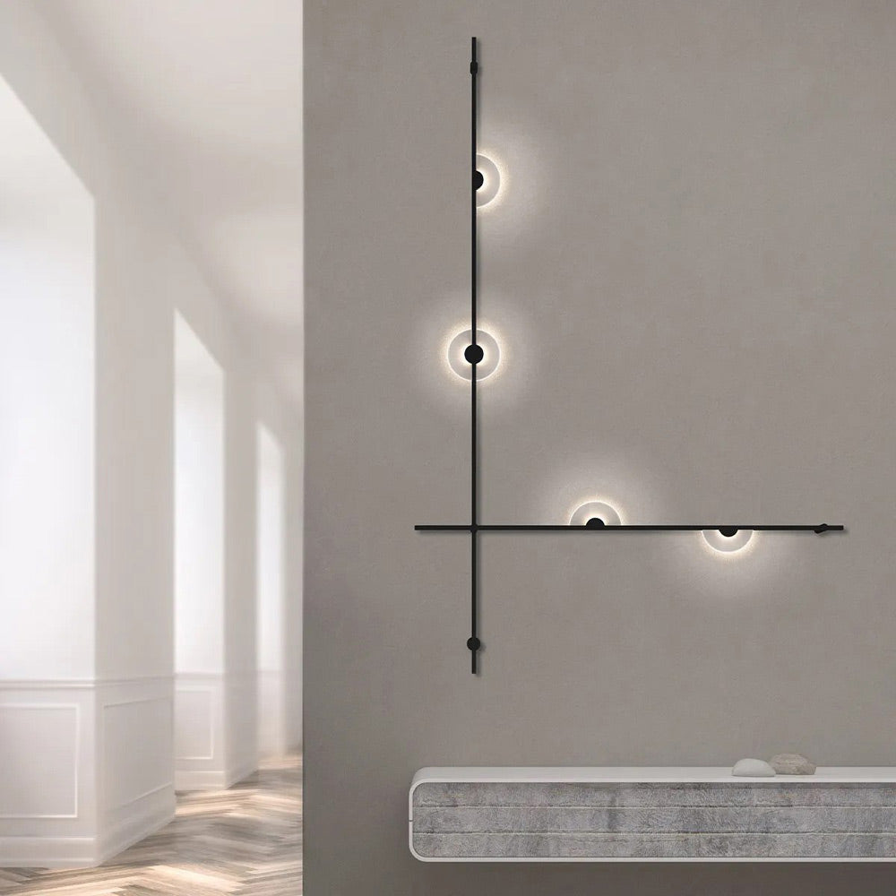Suspenders® 2-Bar Mezzaluna LED Wall Light.