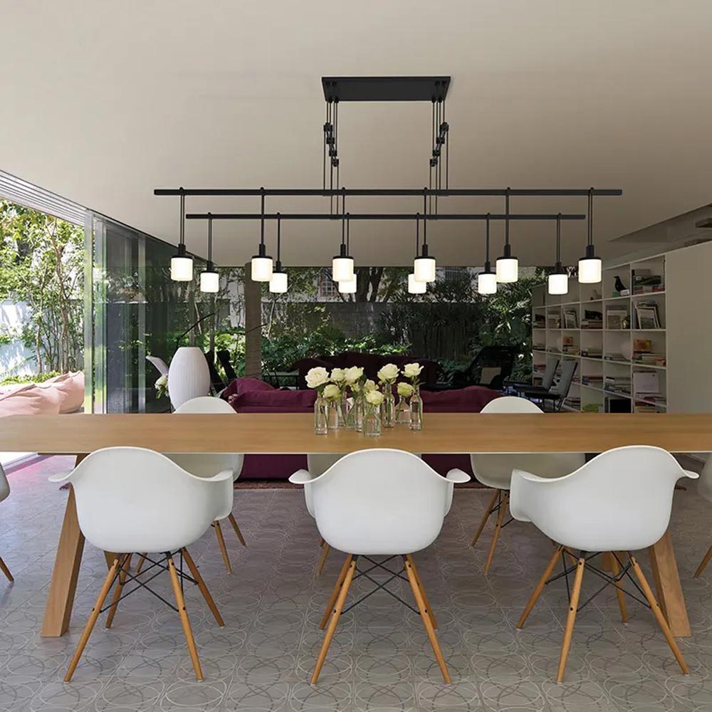 Suspenders® 2-Tier Tandem Drum LED Pendant Light.