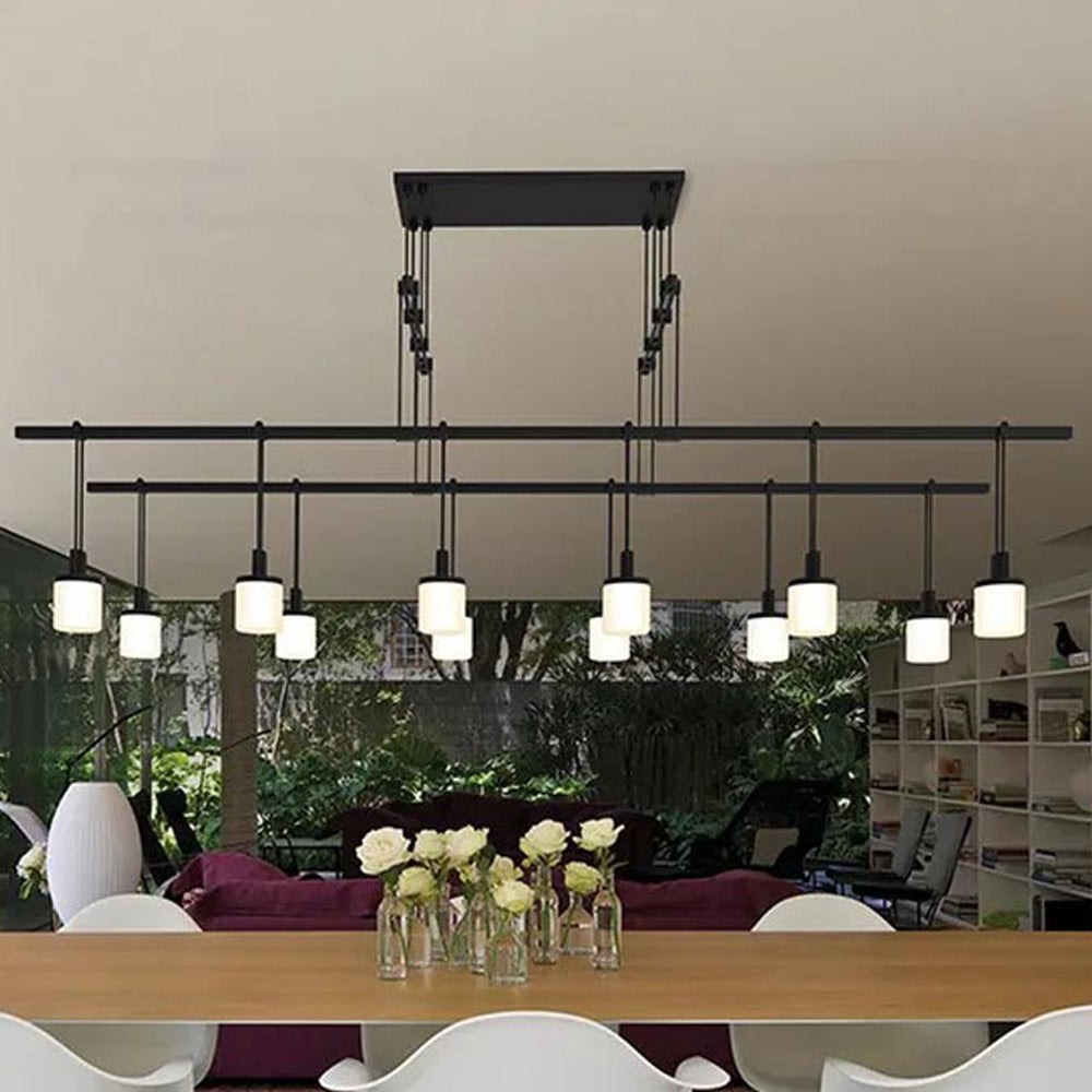 Suspenders® 2-Tier Tandem Drum LED Pendant Light in Detail.