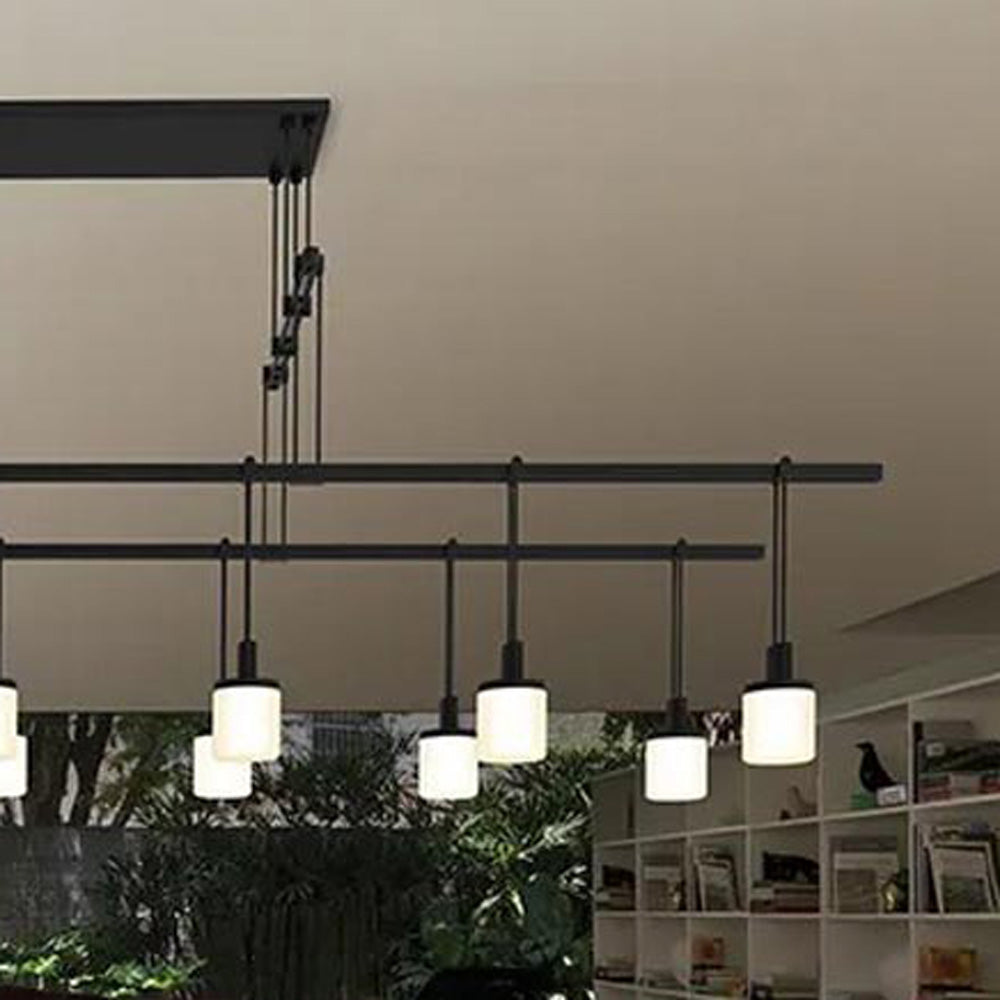 Suspenders® 2-Tier Tandem Drum LED Pendant Light in Detail.