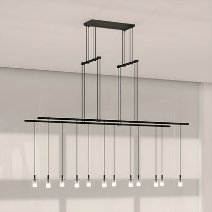Suspenders® 2-Tier Tandem Monoline Etched LED Pendant Light.