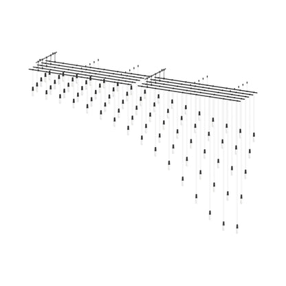 Suspenders® Parallels Etched Teardrop LED Chandelier.