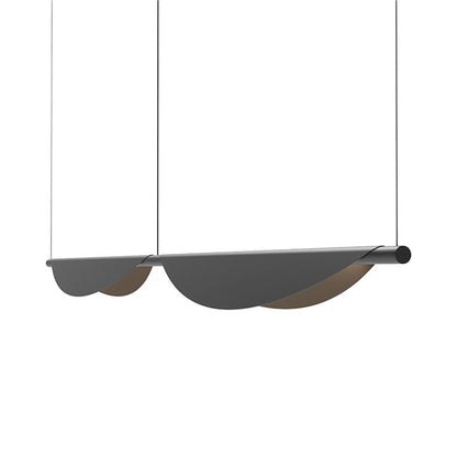 Tela™ LED Double Pendant Light in Satin Black.