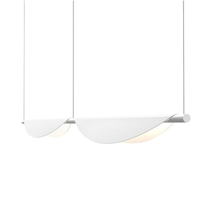 Tela™ LED Double Pendant Light in Satin White.