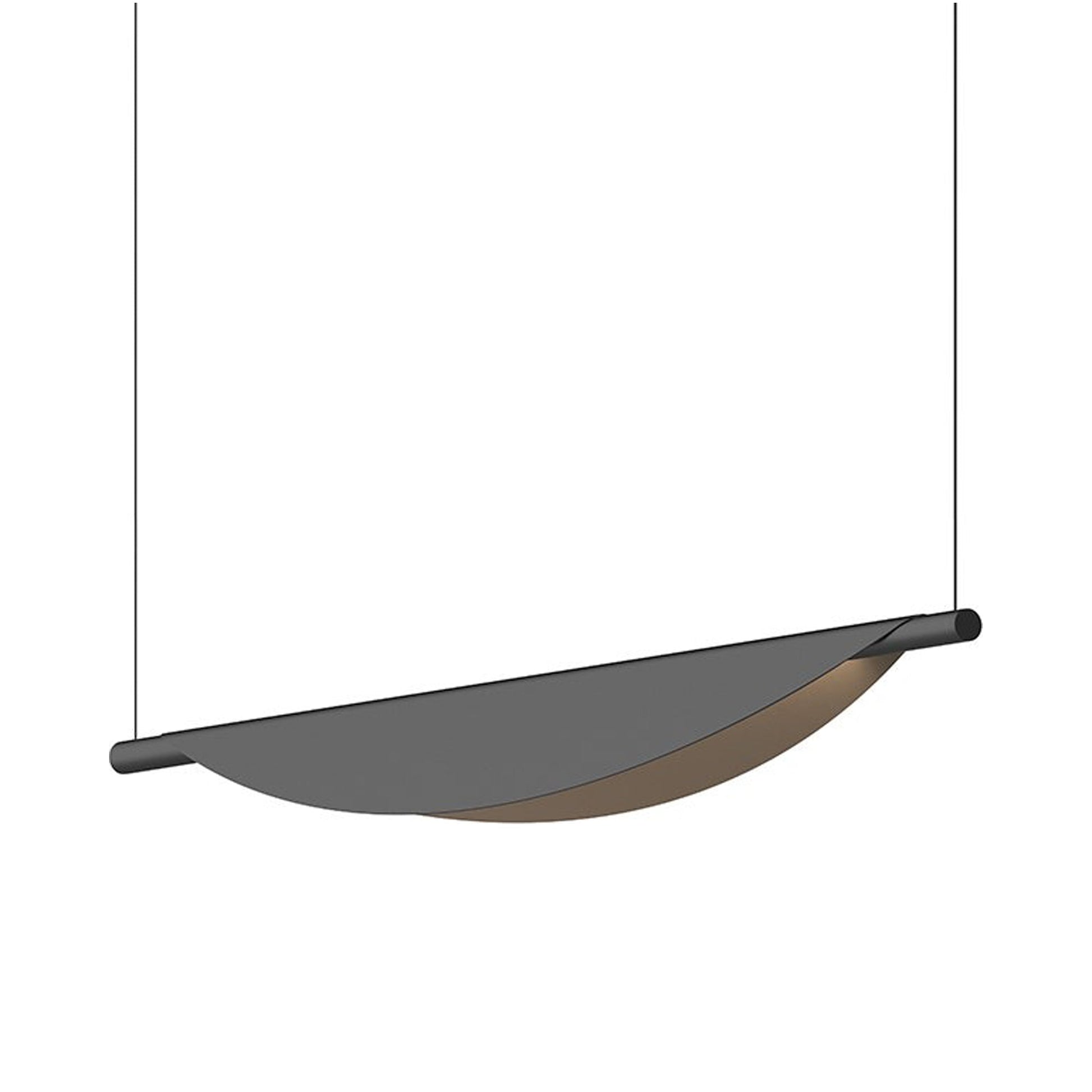 Tela™ LED Pendant Light in Satin Black.