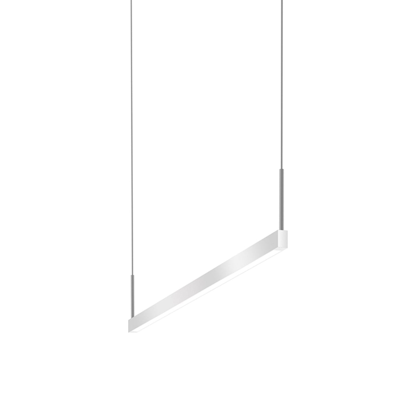 Thin-Line™ LED Pendant Light in Bright Satin Aluminum (1-Light/36-Inch).