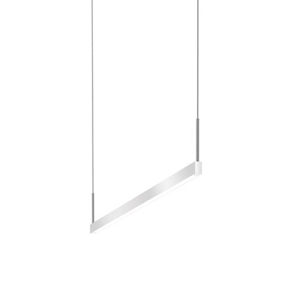 Thin-Line™ LED Pendant Light in Bright Satin Aluminum (1-Light/36-Inch).