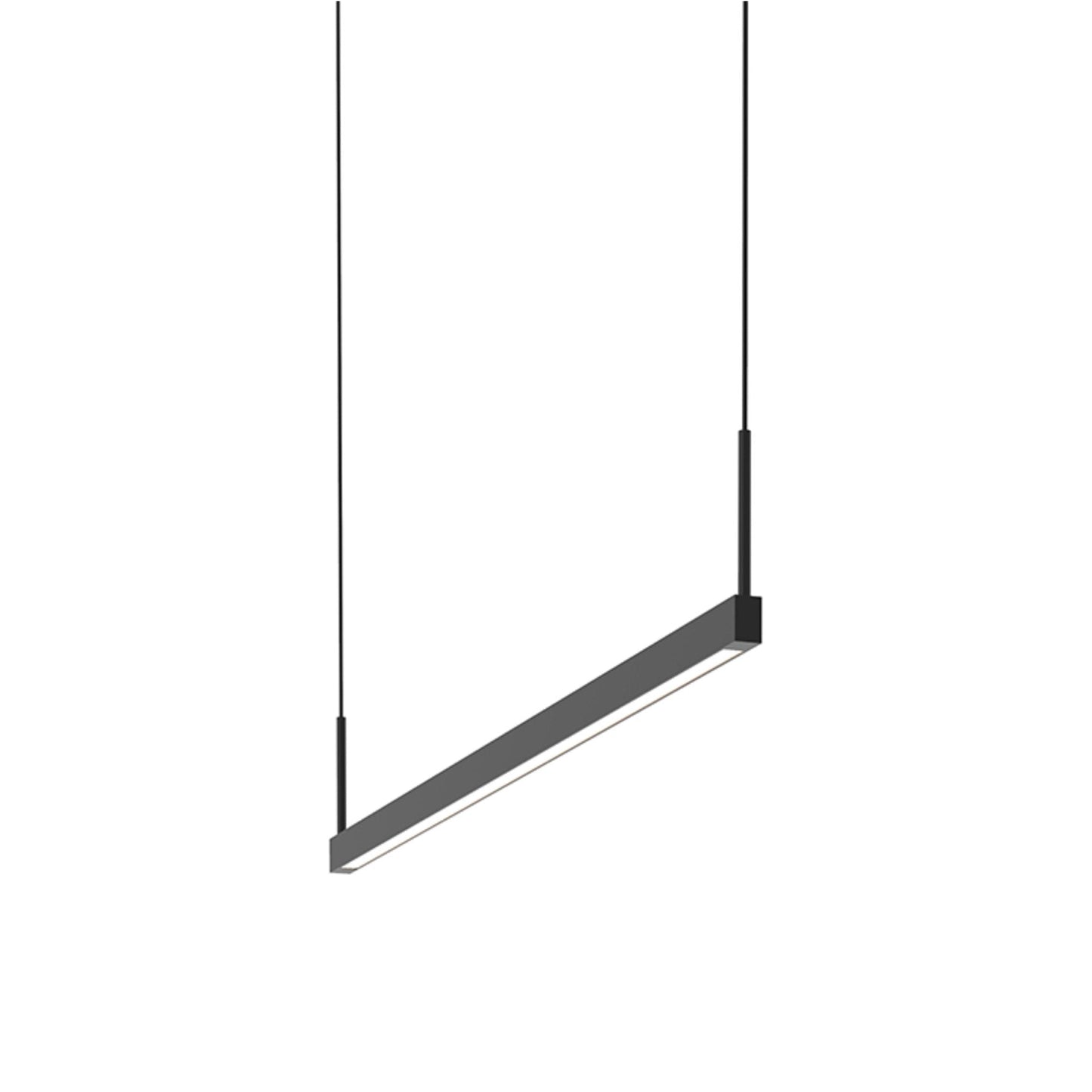 Thin-Line™ LED Pendant Light in Satin Black (1-Light/36-Inch).