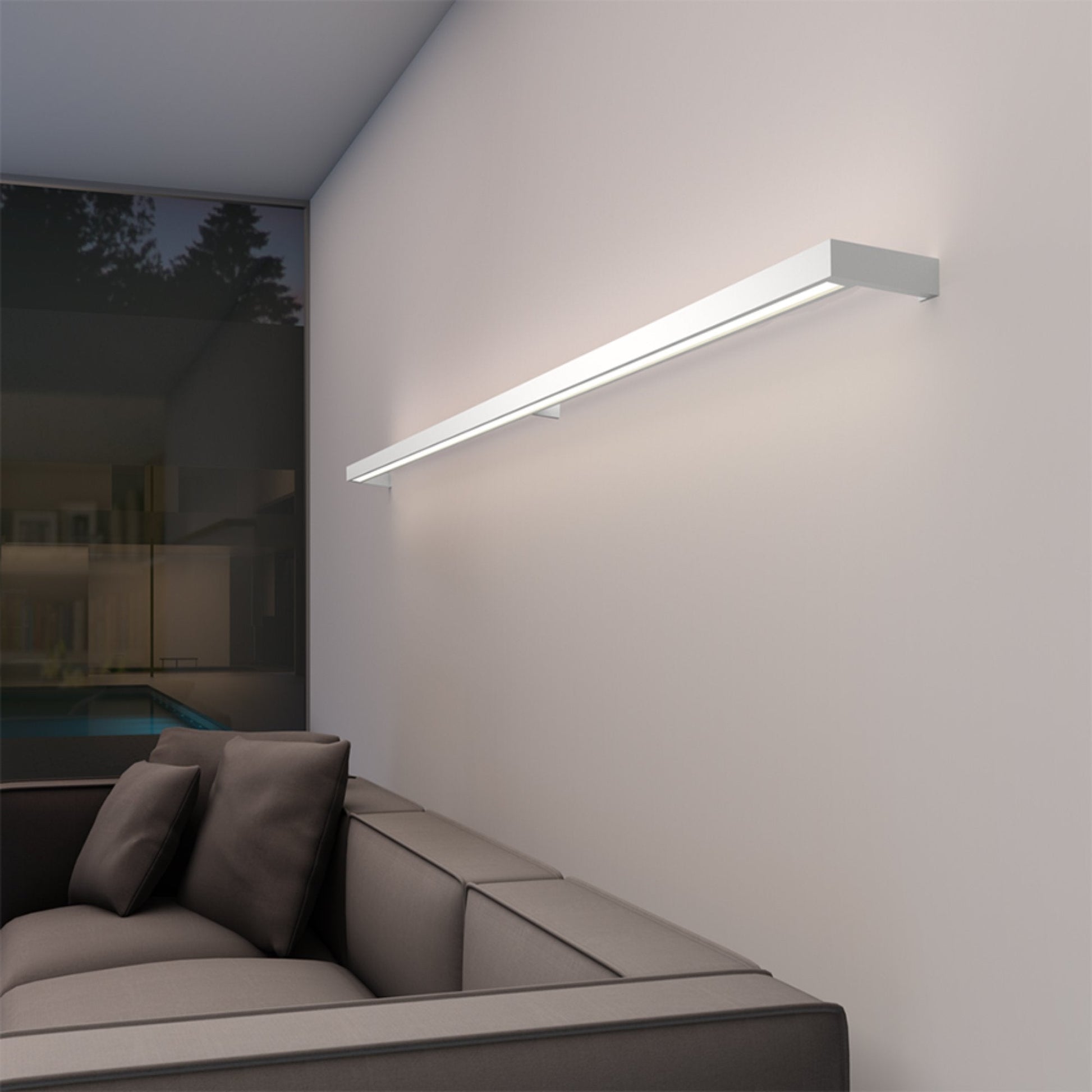 Thin-Line™ LED Wall Light in living room.