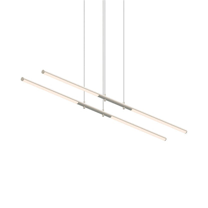 Tik-Tak™Tandem LED Pendant Light in Satin Nickel.
