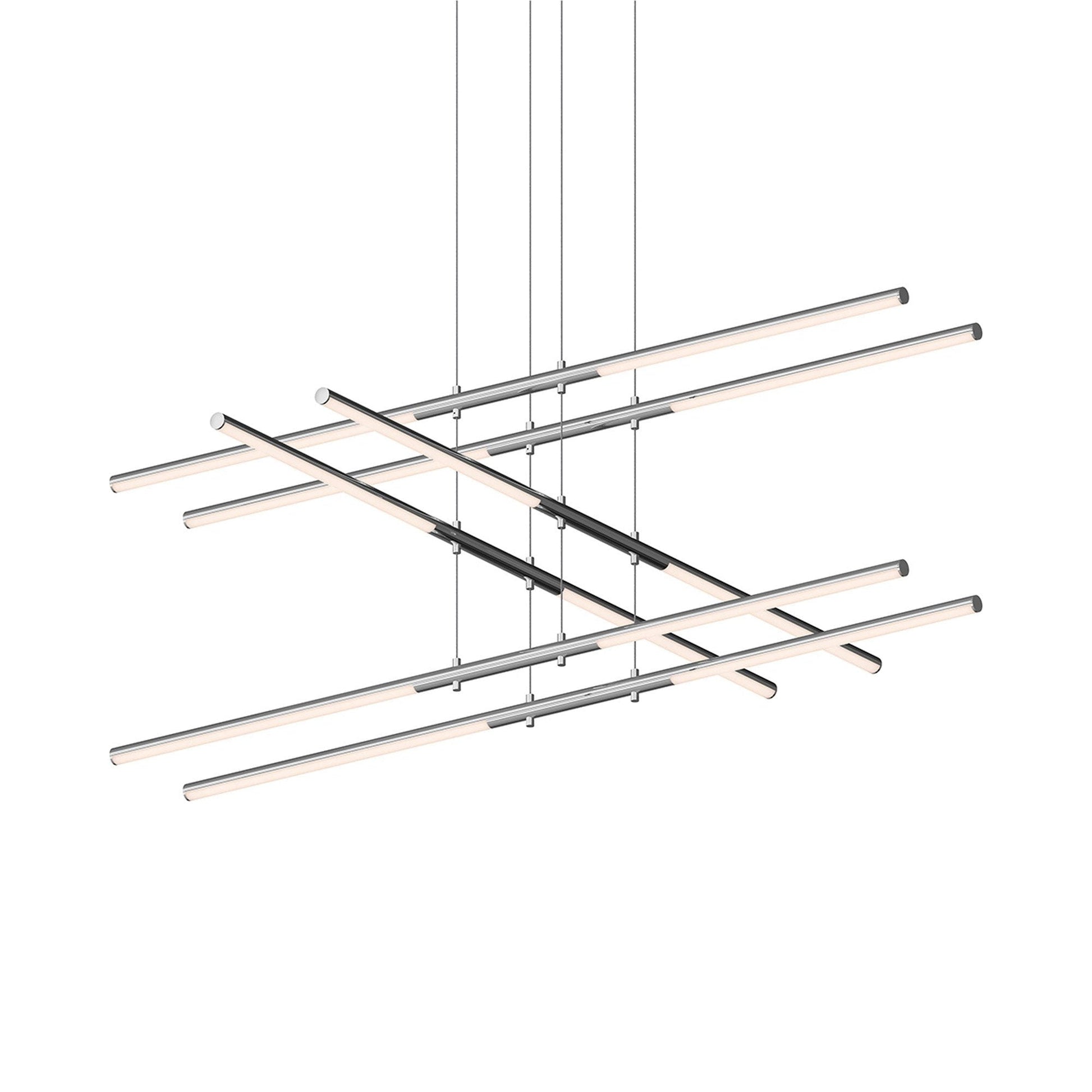 Tik-Tak™ Tiered LED Pendant Light in Polished Chrome (12-Light).