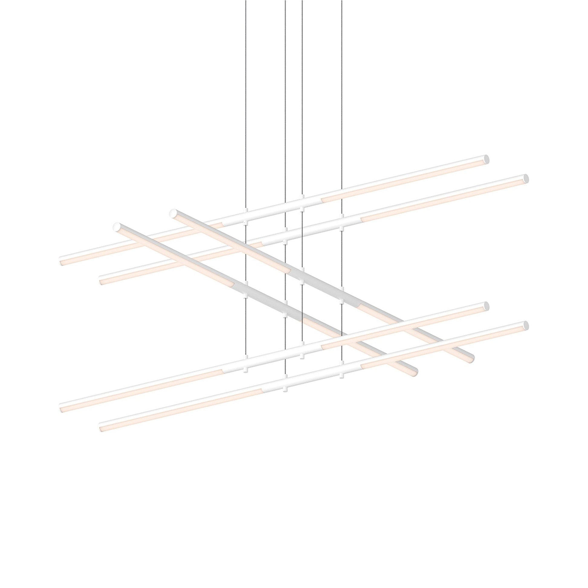 Tik-Tak™ Tiered LED Pendant Light in Satin White (12-Light).