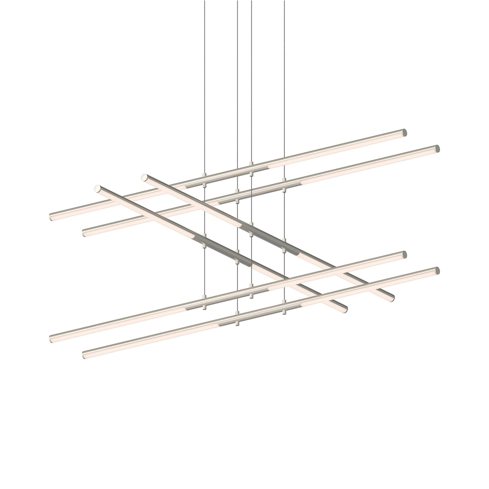 Tik-Tak™ Tiered LED Pendant Light in Satin Nickel (12-Light).