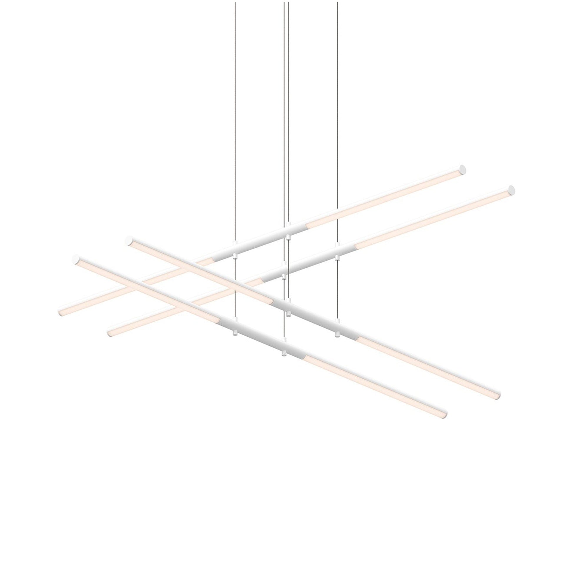 Tik-Tak™ Tiered LED Pendant Light in Satin White (8-Light).