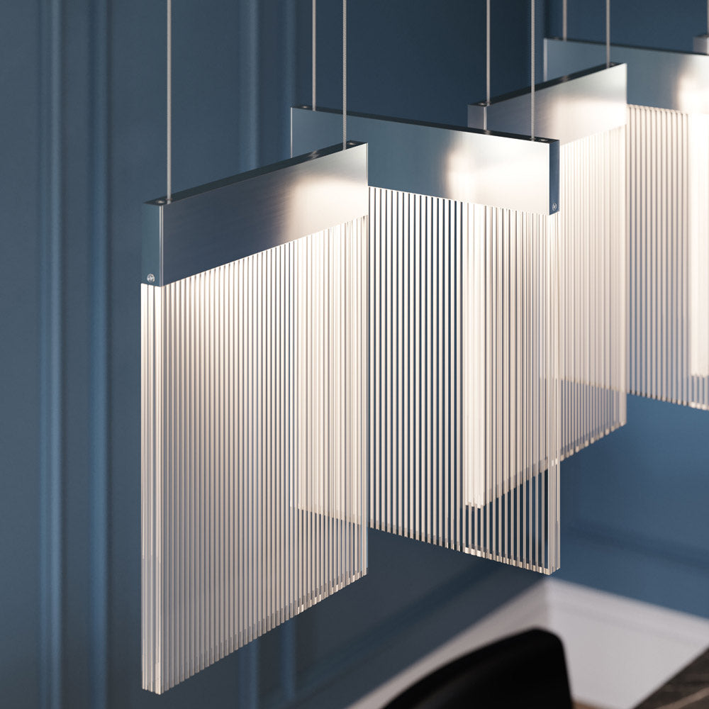 V Panels Bar LED Pendant Light in Detail.